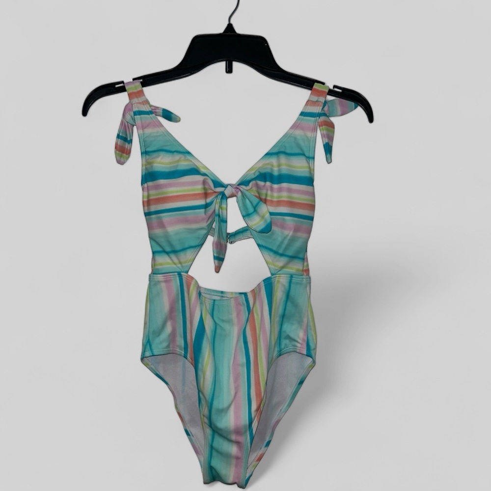 Multicolor One Piece Bathing Suit